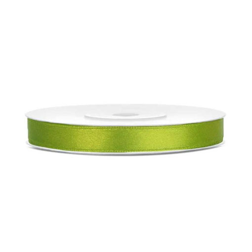 Picture of SATIN RIBBON GREEN APPLE 6MM PER METRE
